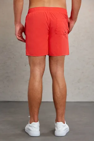 Dynamic Fit Side Pocket Quick Dry Orange Swim Trunks