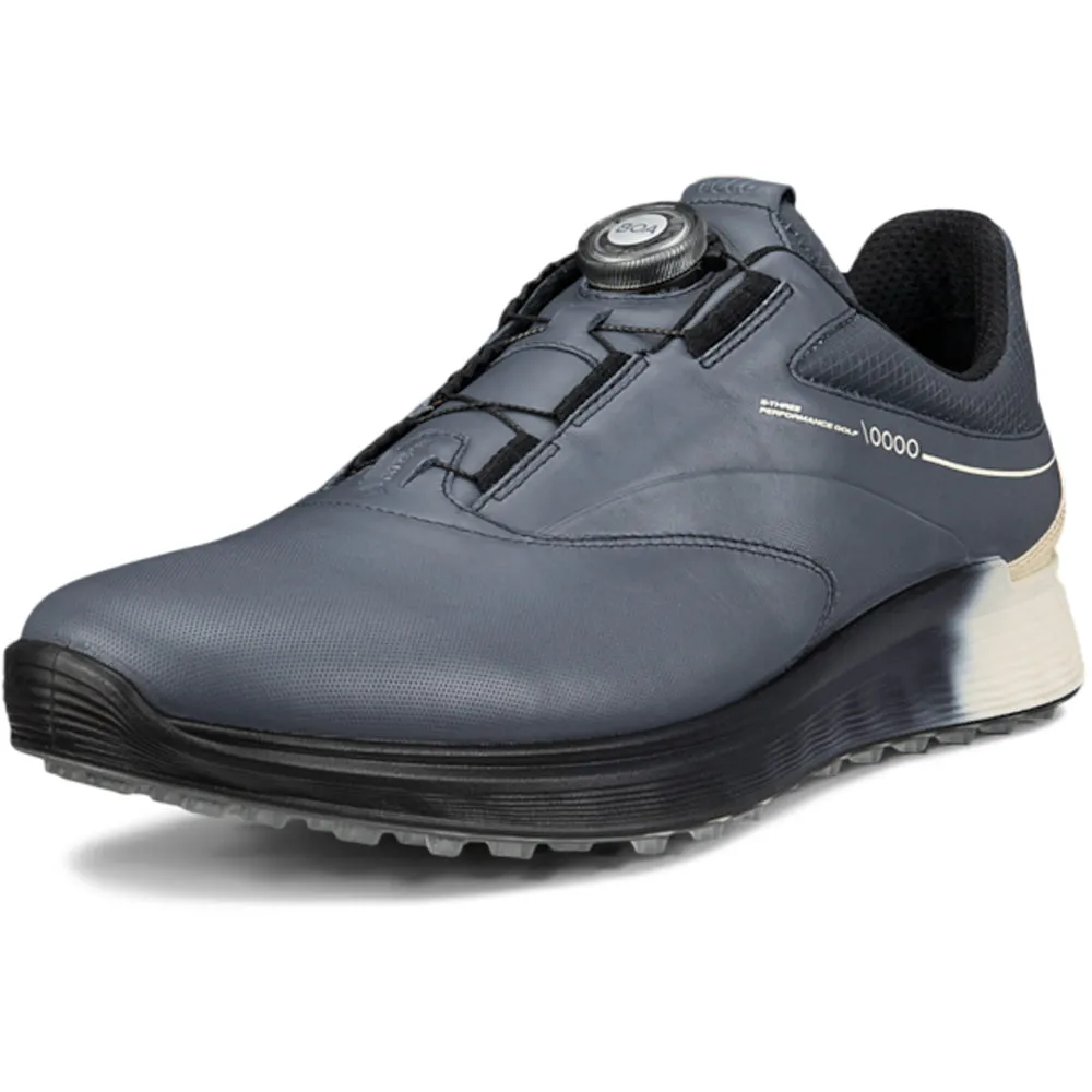 ECCO Golf S-three Boa Spikeless Waterproof Shoes - Ombre/Sand