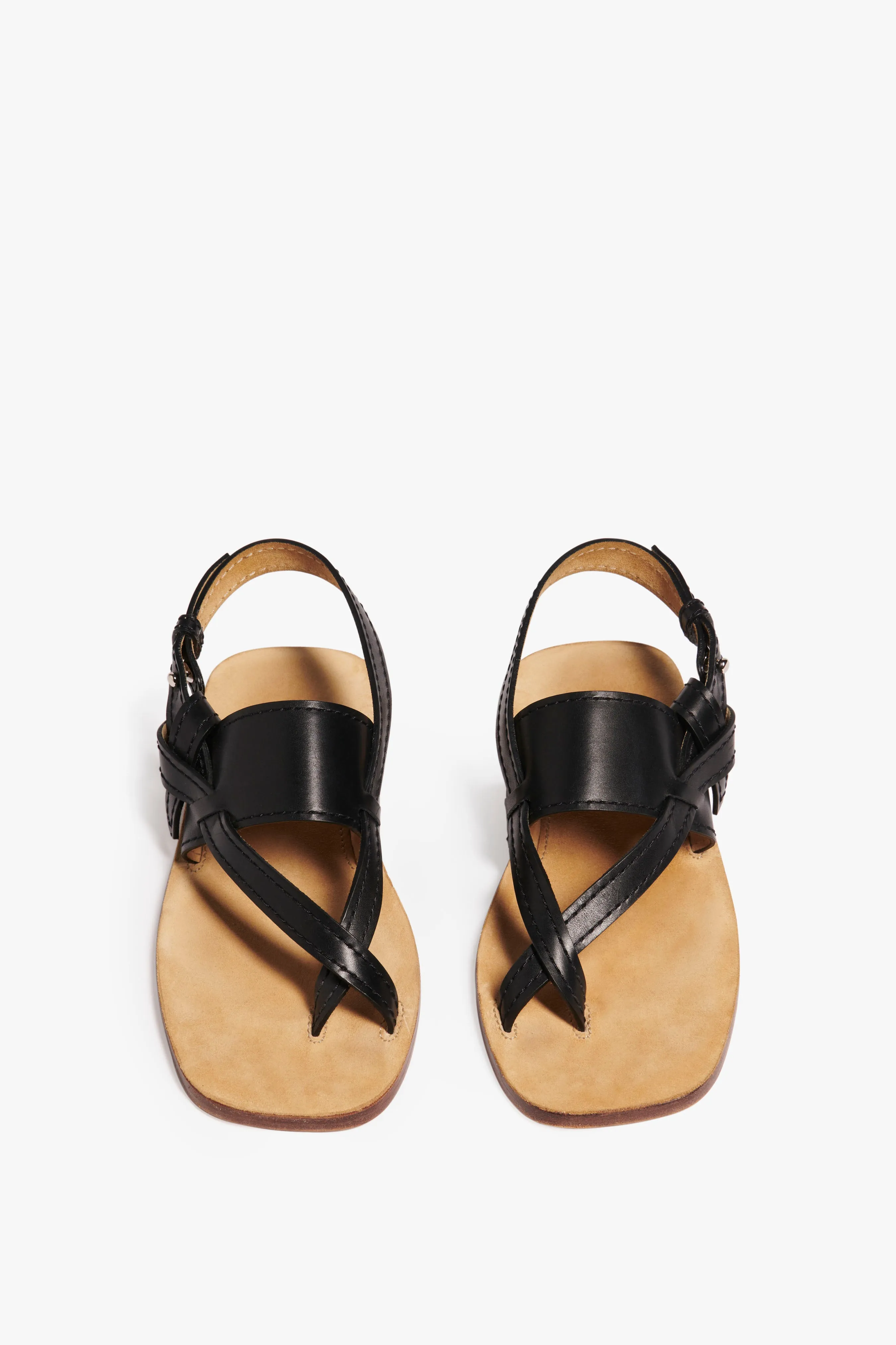 Eve Flat Sandal in Black