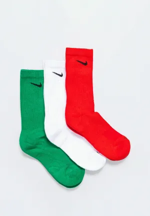 Everyday Plus Socks - Red/Green/White