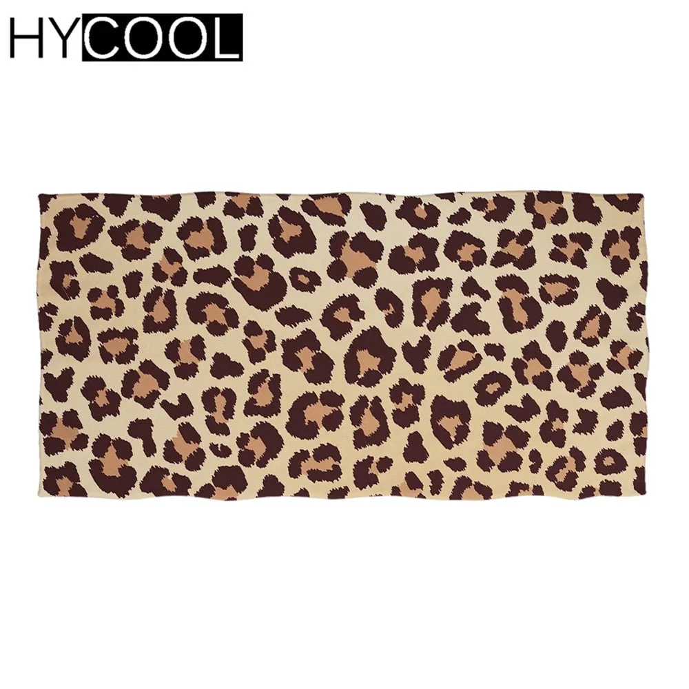 Fashion 3D Leopard Skin Pattern Printi Soft Bath Towels Comfort Beach Swim Toallas Microfiber Face Hair Towel Serviette Plage