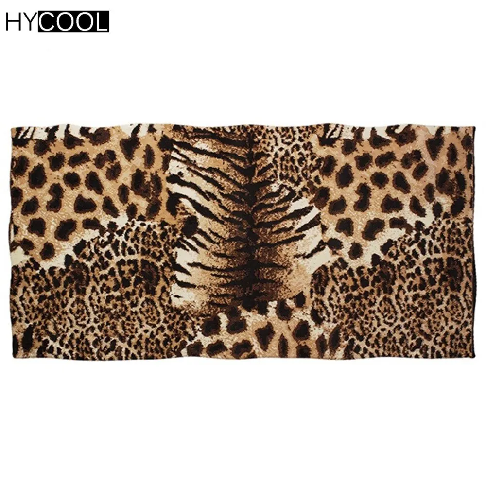 Fashion 3D Leopard Skin Pattern Printi Soft Bath Towels Comfort Beach Swim Toallas Microfiber Face Hair Towel Serviette Plage