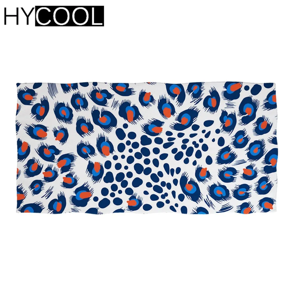 Fashion 3D Leopard Skin Pattern Printi Soft Bath Towels Comfort Beach Swim Toallas Microfiber Face Hair Towel Serviette Plage