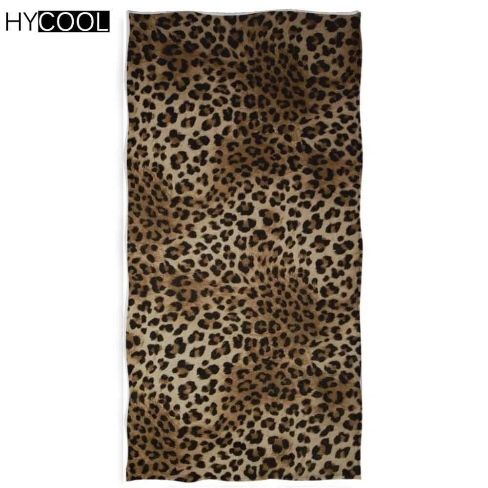 Fashion 3D Leopard Skin Pattern Printi Soft Bath Towels Comfort Beach Swim Toallas Microfiber Face Hair Towel Serviette Plage