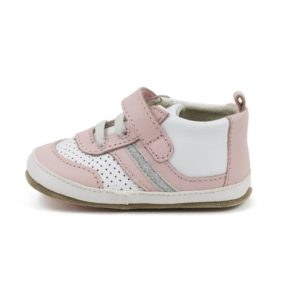 First Kicks Eliza Shoes - Pink/White Leather