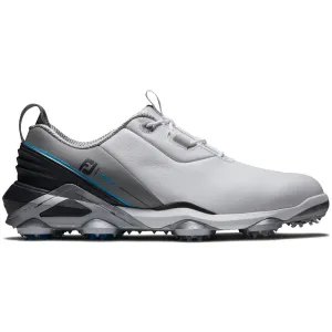 FootJoy Tour Alpha Waterproof Spiked Shoes - White/Grey/Blue