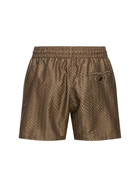 Frescobol Carioca   Sport Herringbone jacquard swim shorts 