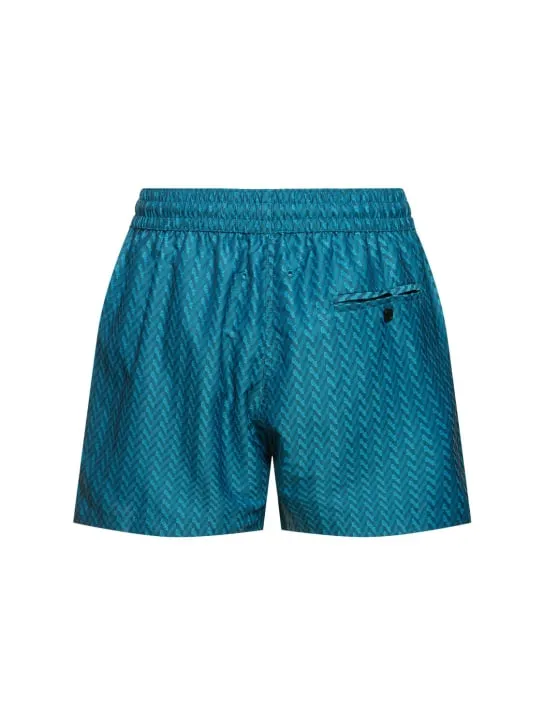 Frescobol Carioca   Sport Herringbone jacquard swim shorts 