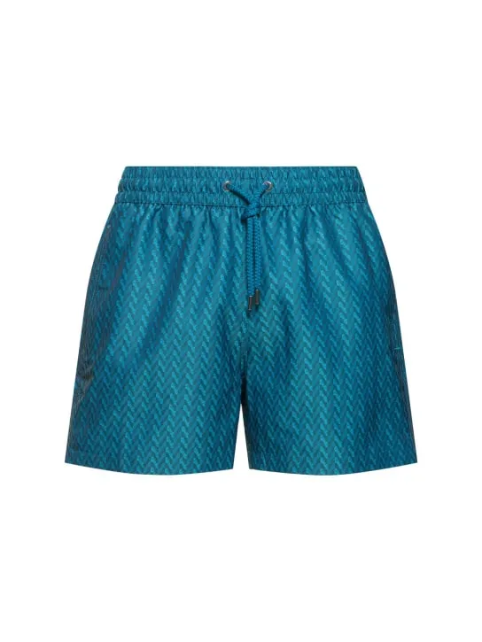 Frescobol Carioca   Sport Herringbone jacquard swim shorts 