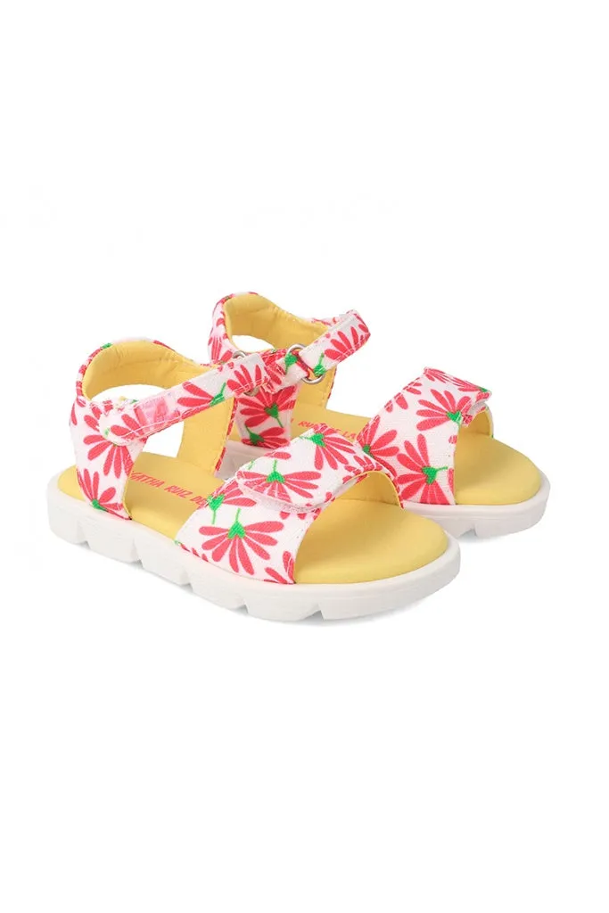 Fuchsia Flower Sandals