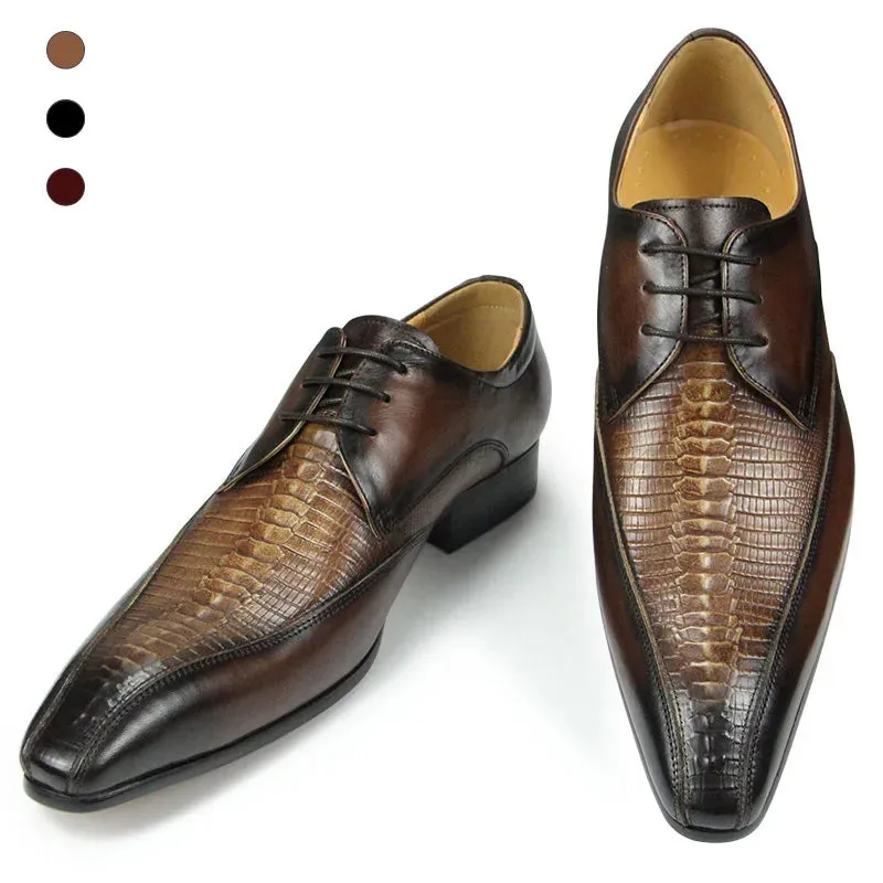 Genuine Leather Pointed Toe Loafers