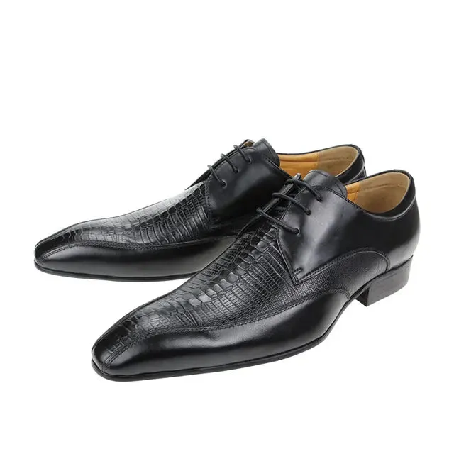 Genuine Leather Pointed Toe Loafers