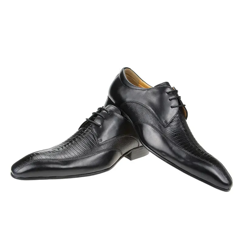 Genuine Leather Pointed Toe Loafers