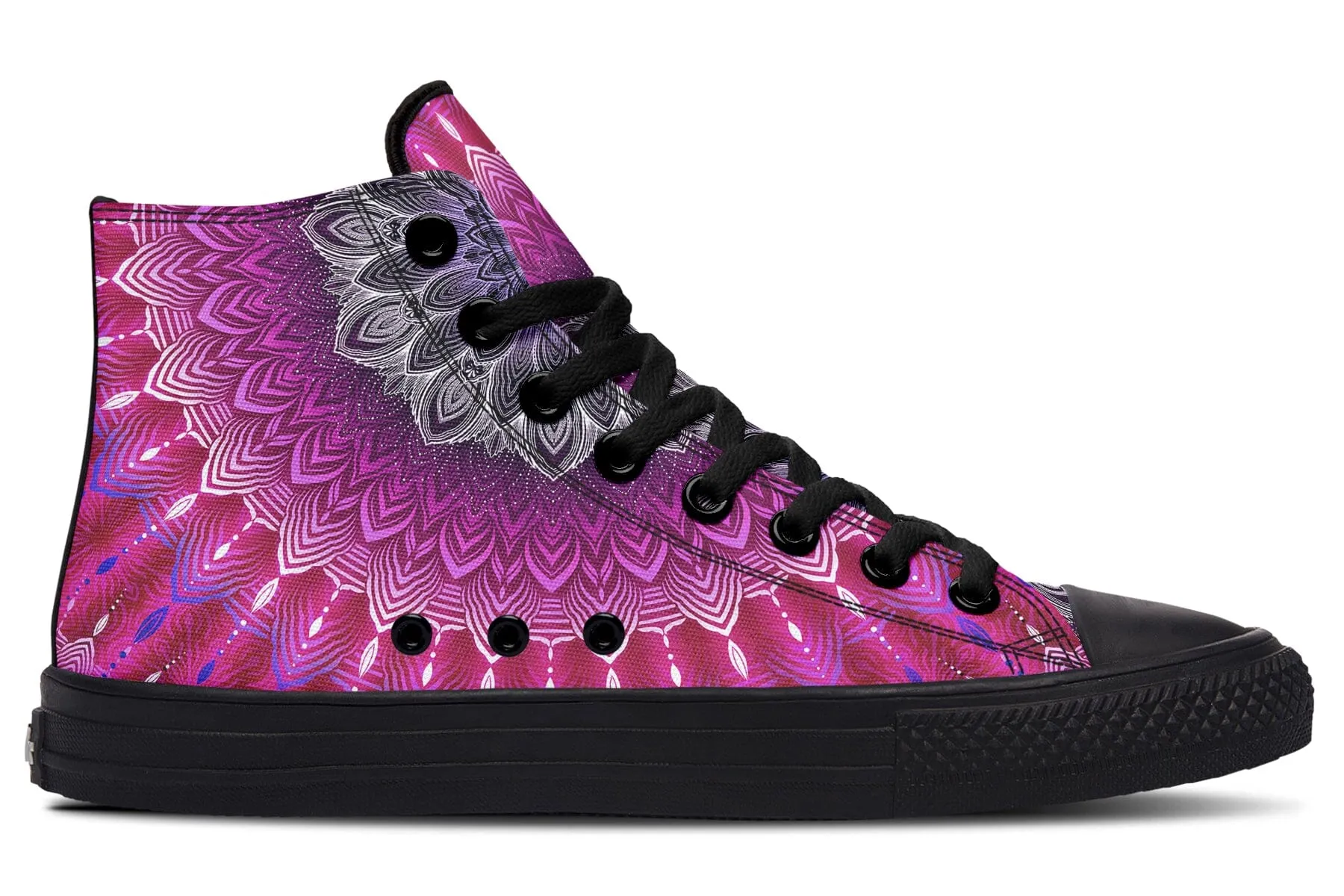 Glowing Mandala High Top Shoes