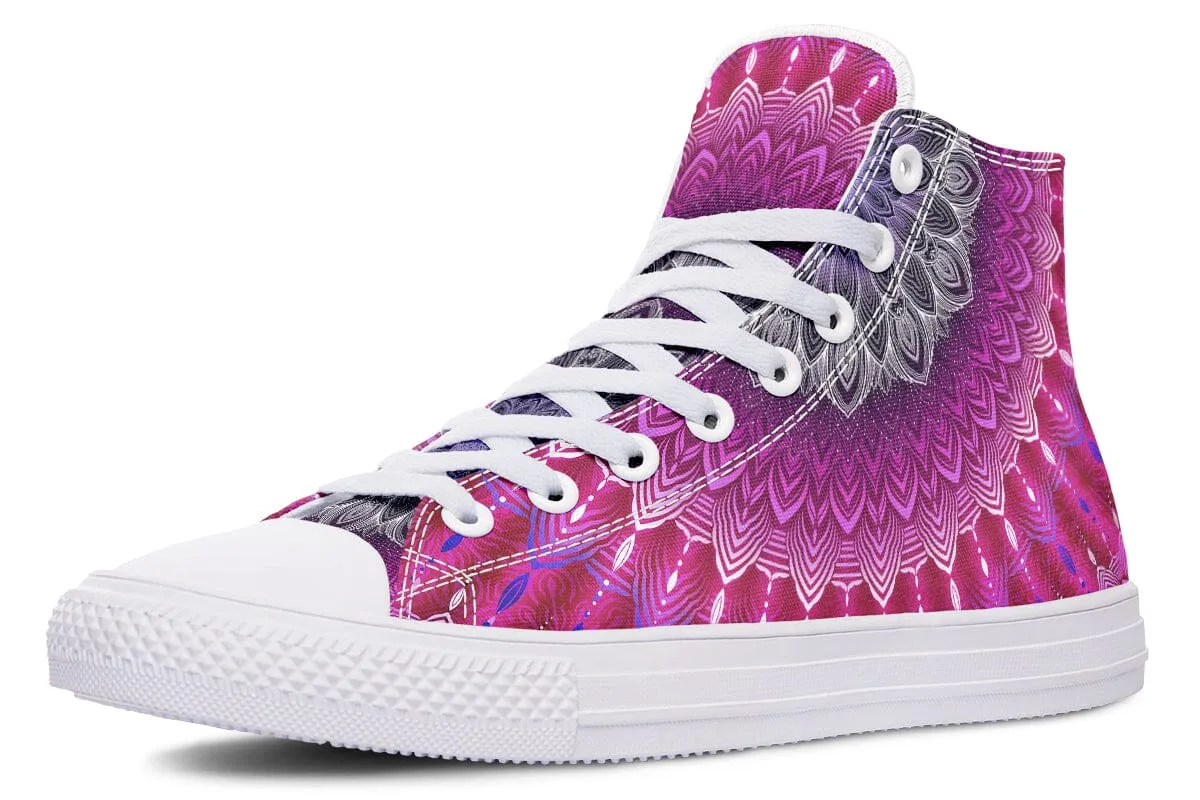 Glowing Mandala High Top Shoes