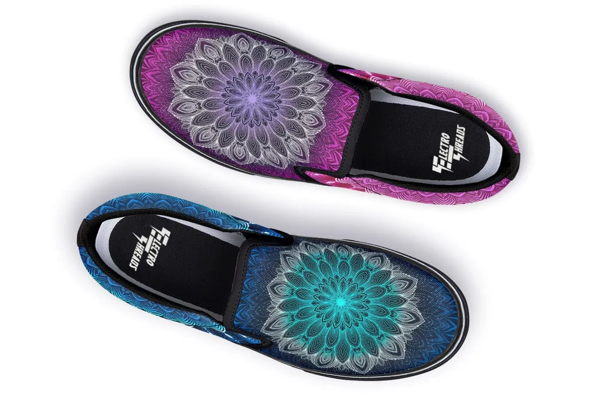 Glowing Mandala Slip on Shoes