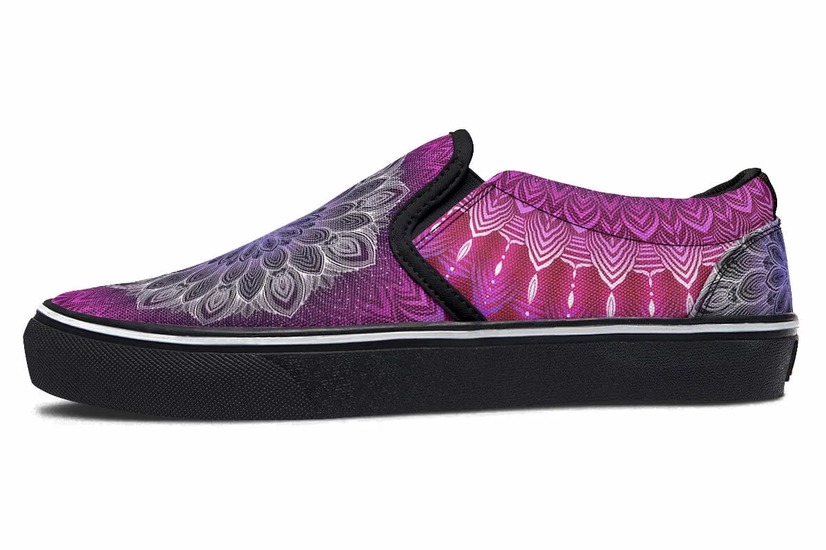 Glowing Mandala Slip on Shoes