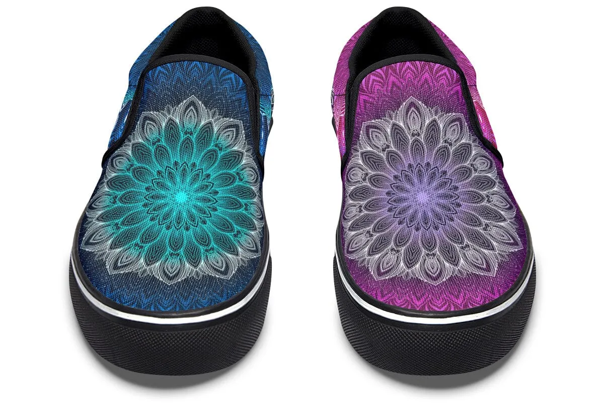 Glowing Mandala Slip on Shoes