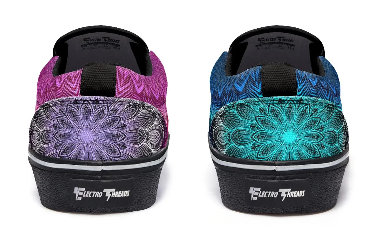 Glowing Mandala Slip on Shoes