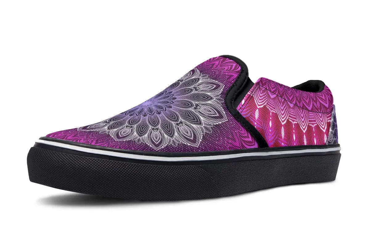 Glowing Mandala Slip on Shoes