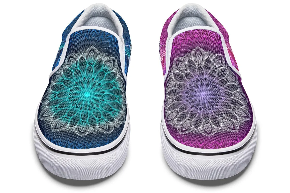 Glowing Mandala Slip on Shoes