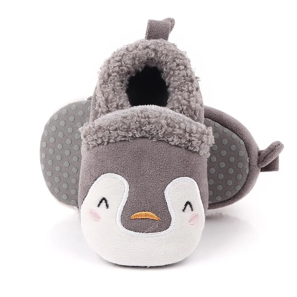 Gray Penguin Baby Shoes