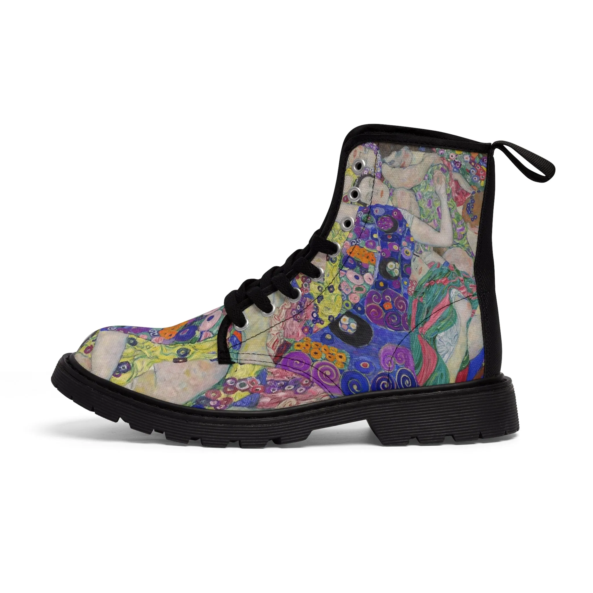 Gustav Klimt The Virgins Women's Canvas Boots