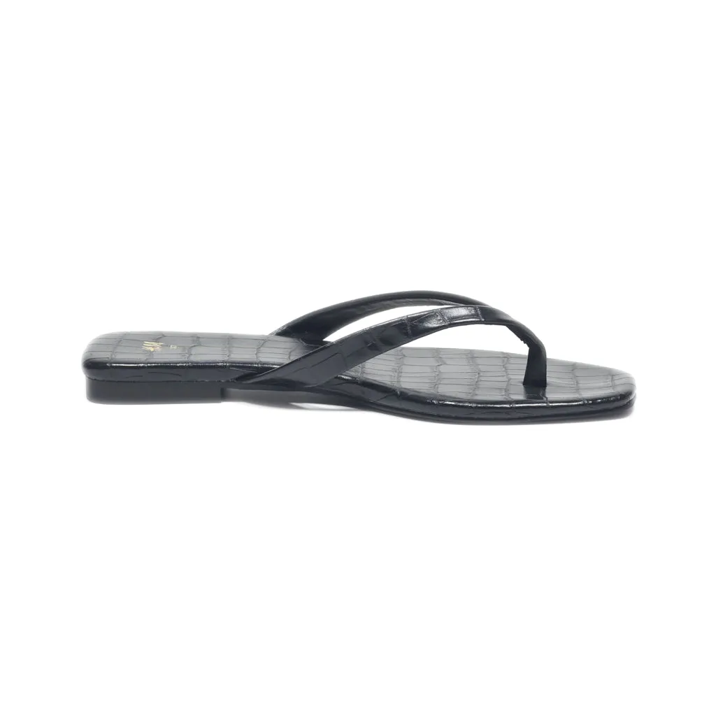 H&M Slippers Leather Black Colour For Women