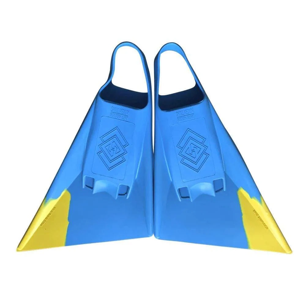 Hubboards Air Hubb Swim Fins - Aqua Blue & Yellow