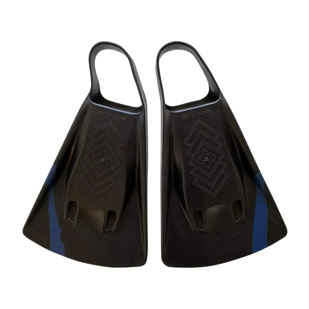 Hubboards Dubzero Swim Fins - Midnight Black