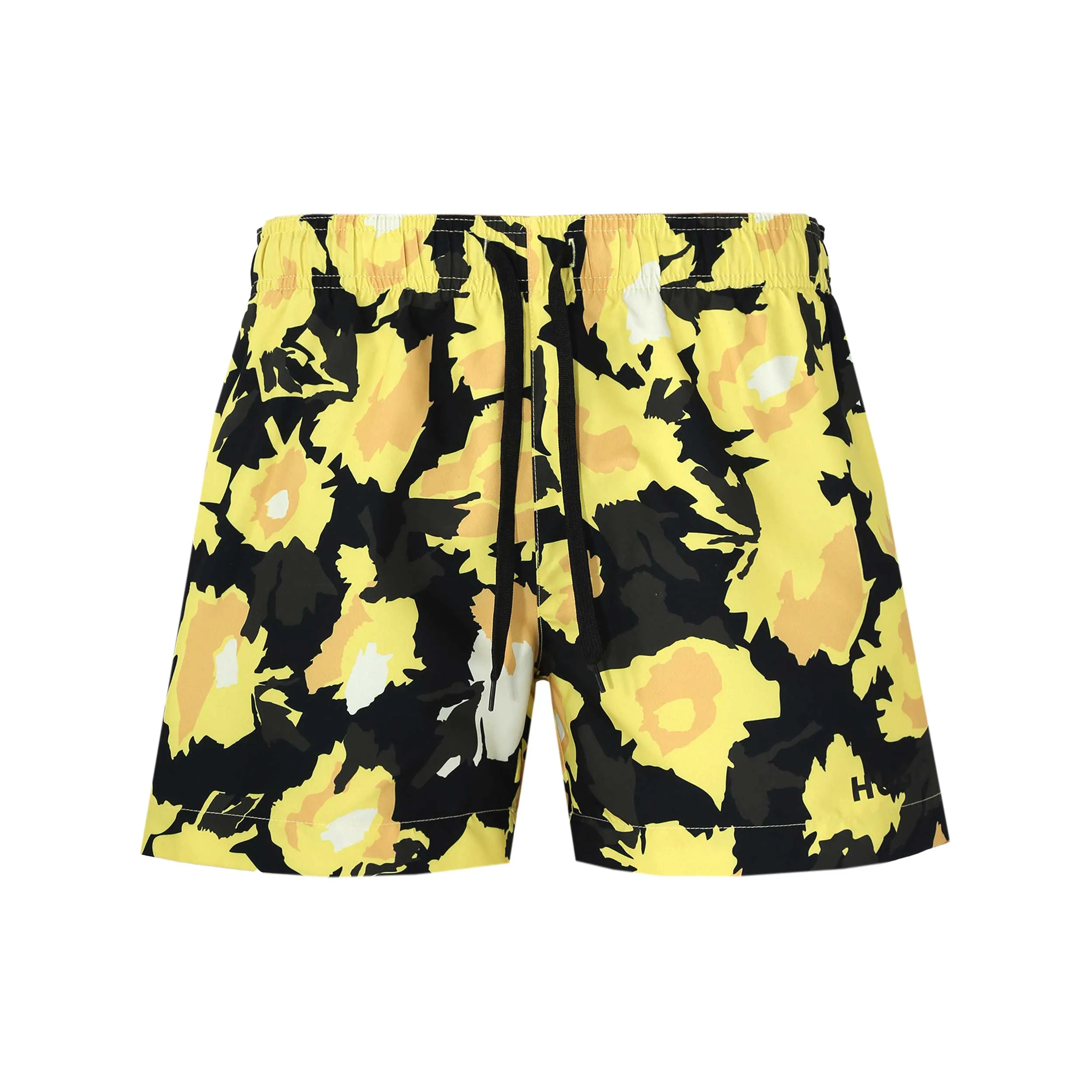 HUGO Memo Swim Short in Yellow