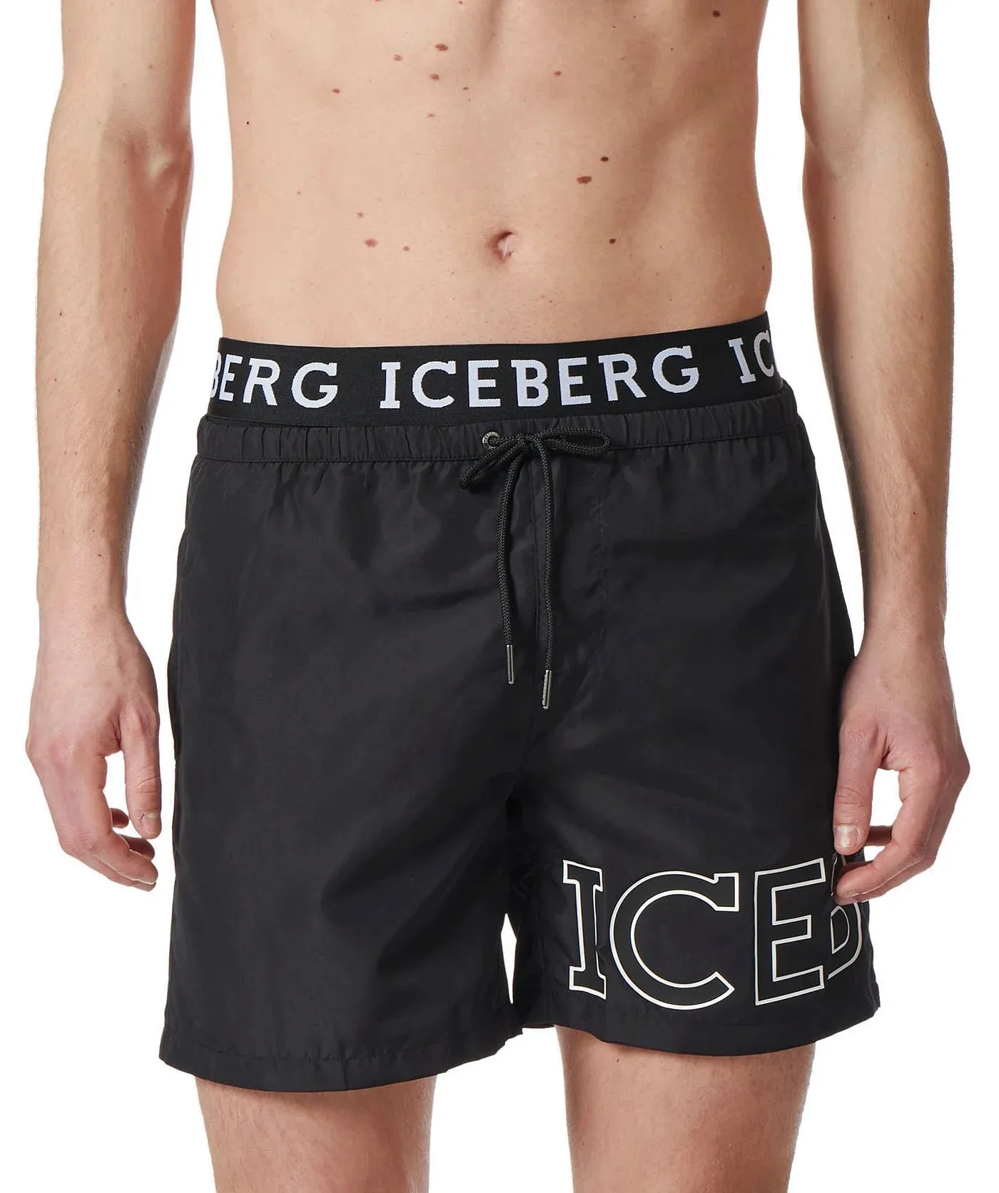 Iceberg Carry Over Swim Short (Black) - IICE3MBM11BLA