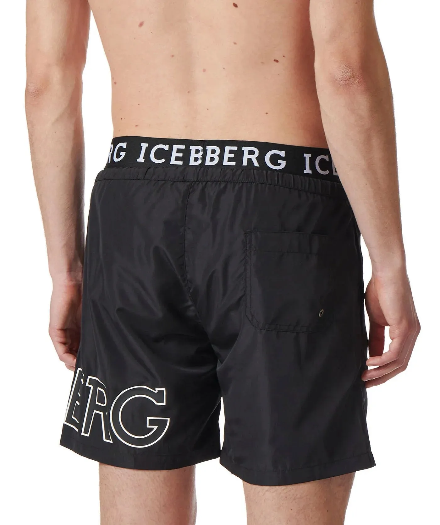 Iceberg Carry Over Swim Short (Black) - IICE3MBM11BLA