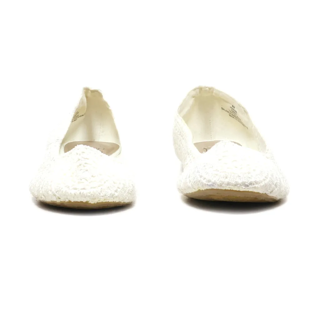 Impo Stretch Ballerinas Fabric White Colour For Women