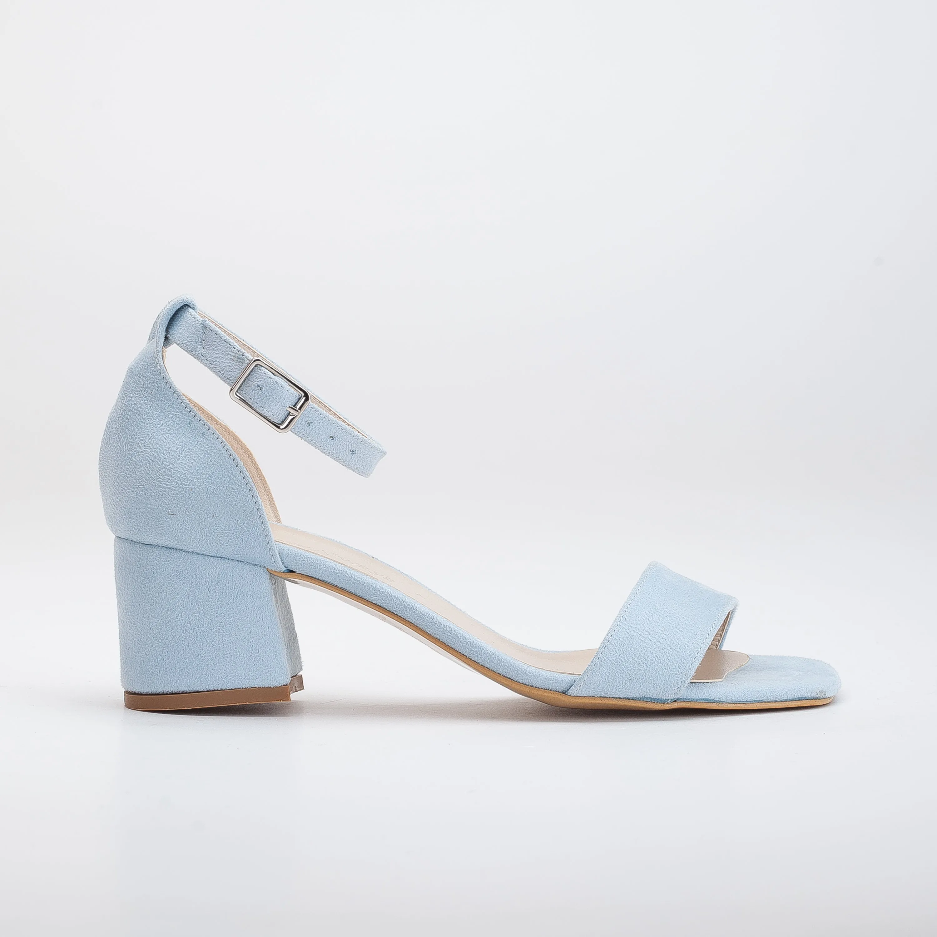 Iva - Baby Blue Suede Sandals