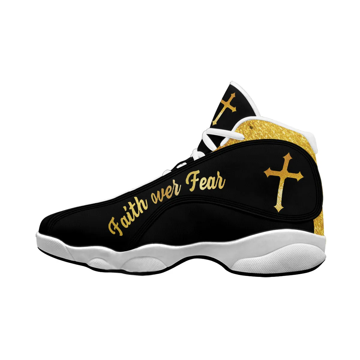 Jesus Christ J13 Shoes - Jesus Is The King Shoes - Jesus Cross Art Shoes