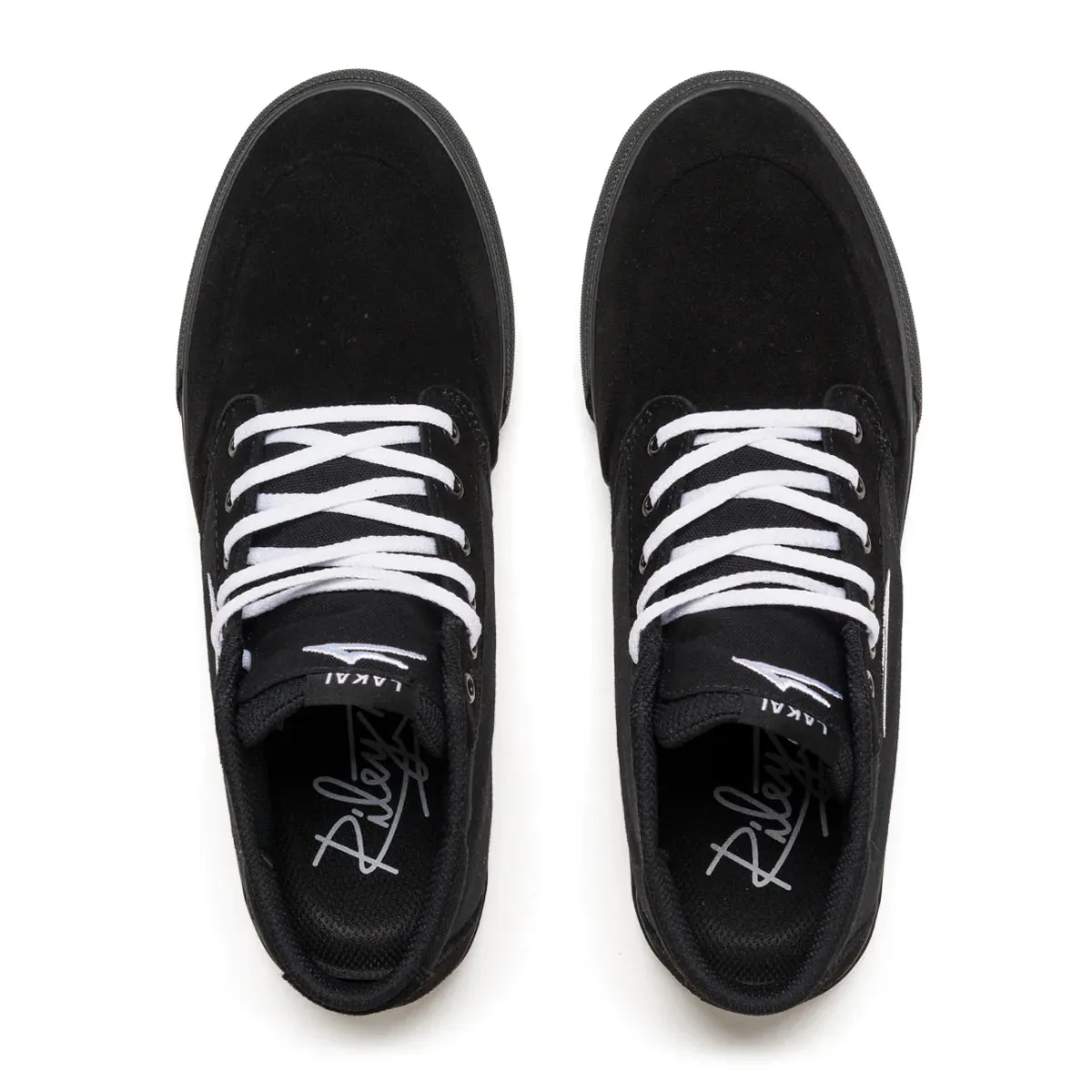 Lakai Shoes Riley 3 High - Black/Black Suede