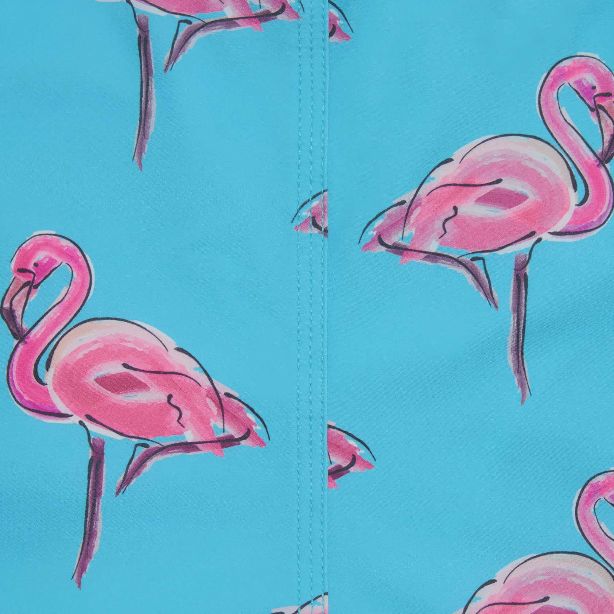 Matching Father & Son Flamingo Swim Shorts with Waterproof Pocket