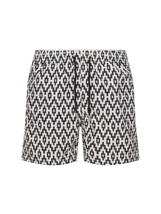 Mc2 Saint Barth   Geometric print ultralight swim shorts 