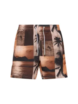 Mc2 Saint Barth   Sunset print ultralight swim shorts 