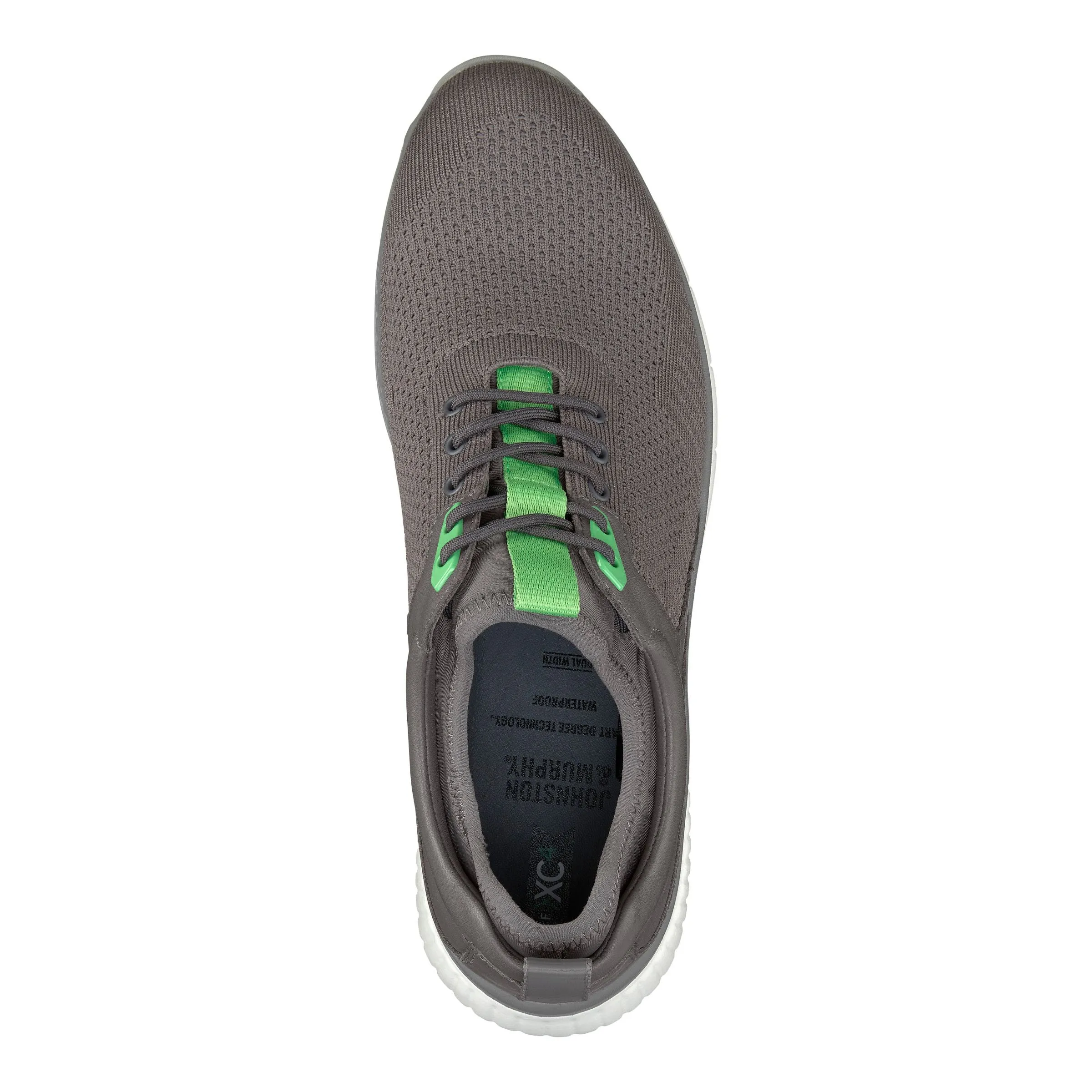 Men's Johnston & Murphy XC4 H2-Sport Hybrid kint U-Throat Color: Gray Knit/ Gray Full Grain