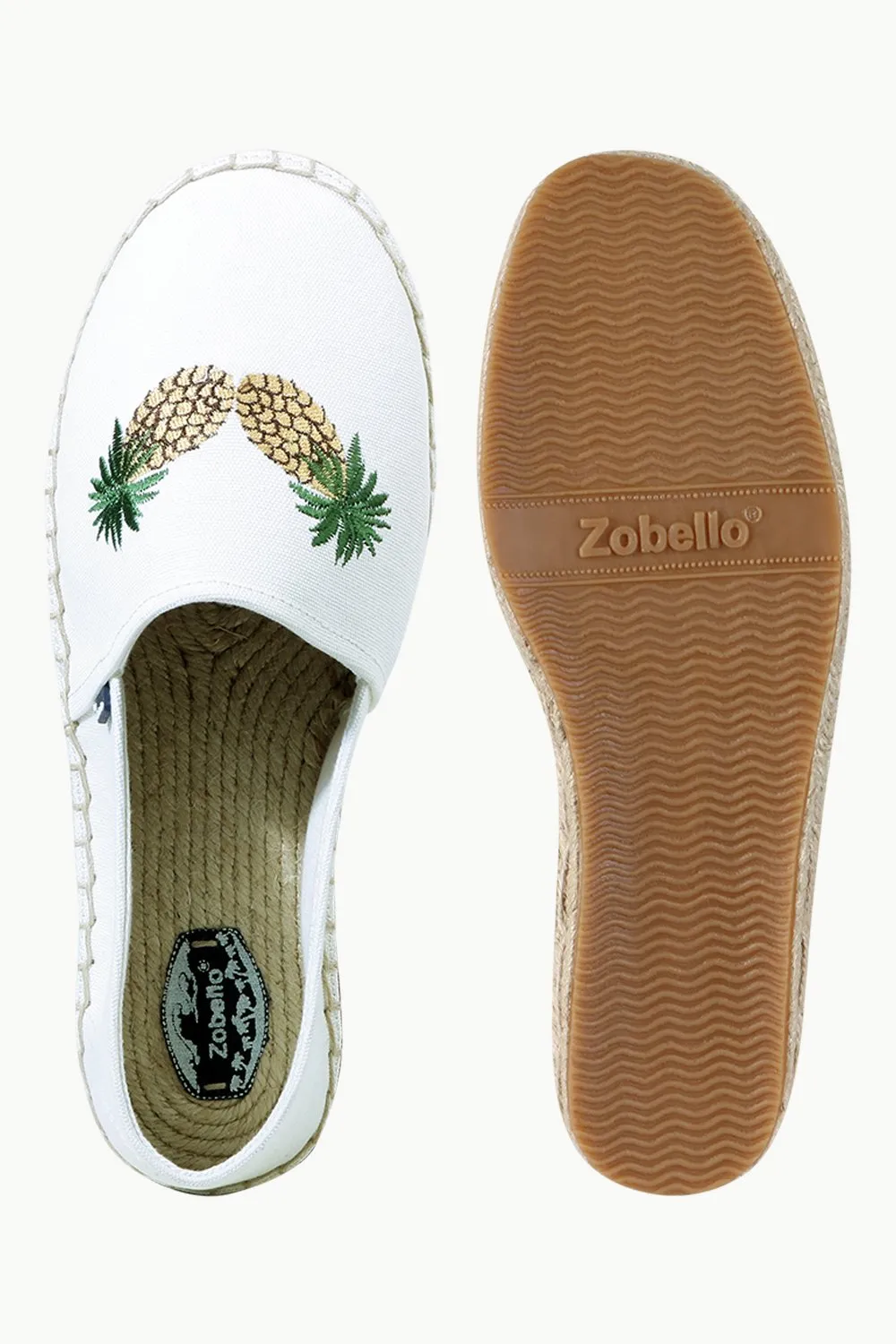 Men's Oatmeal Pineapple Tag Espadrilles