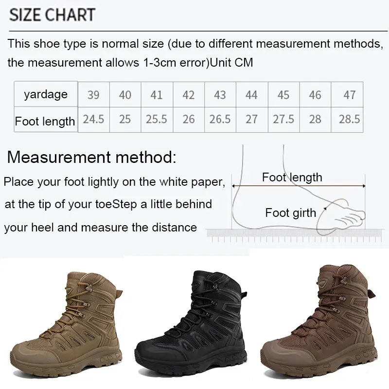 Men's Tactical Desert Boots: Durable Ankle Boots for Outdoor Training and Hiking