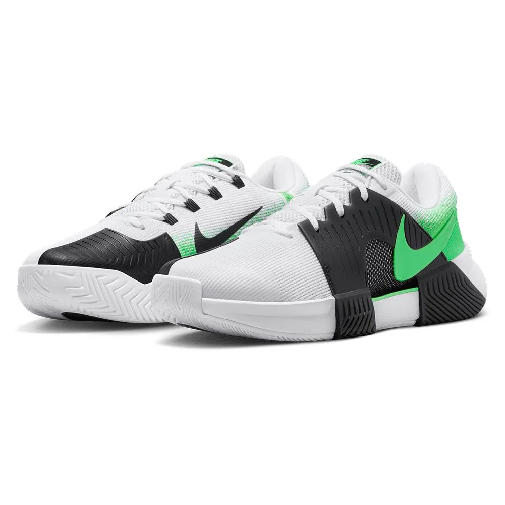 Men's Zoom GP Challenge 1 Tennis Shoes White and Poison Green