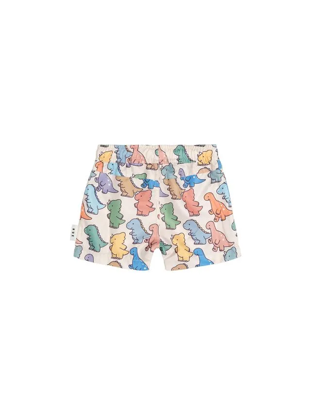 Multicolor Dinosaur Swim Shorts