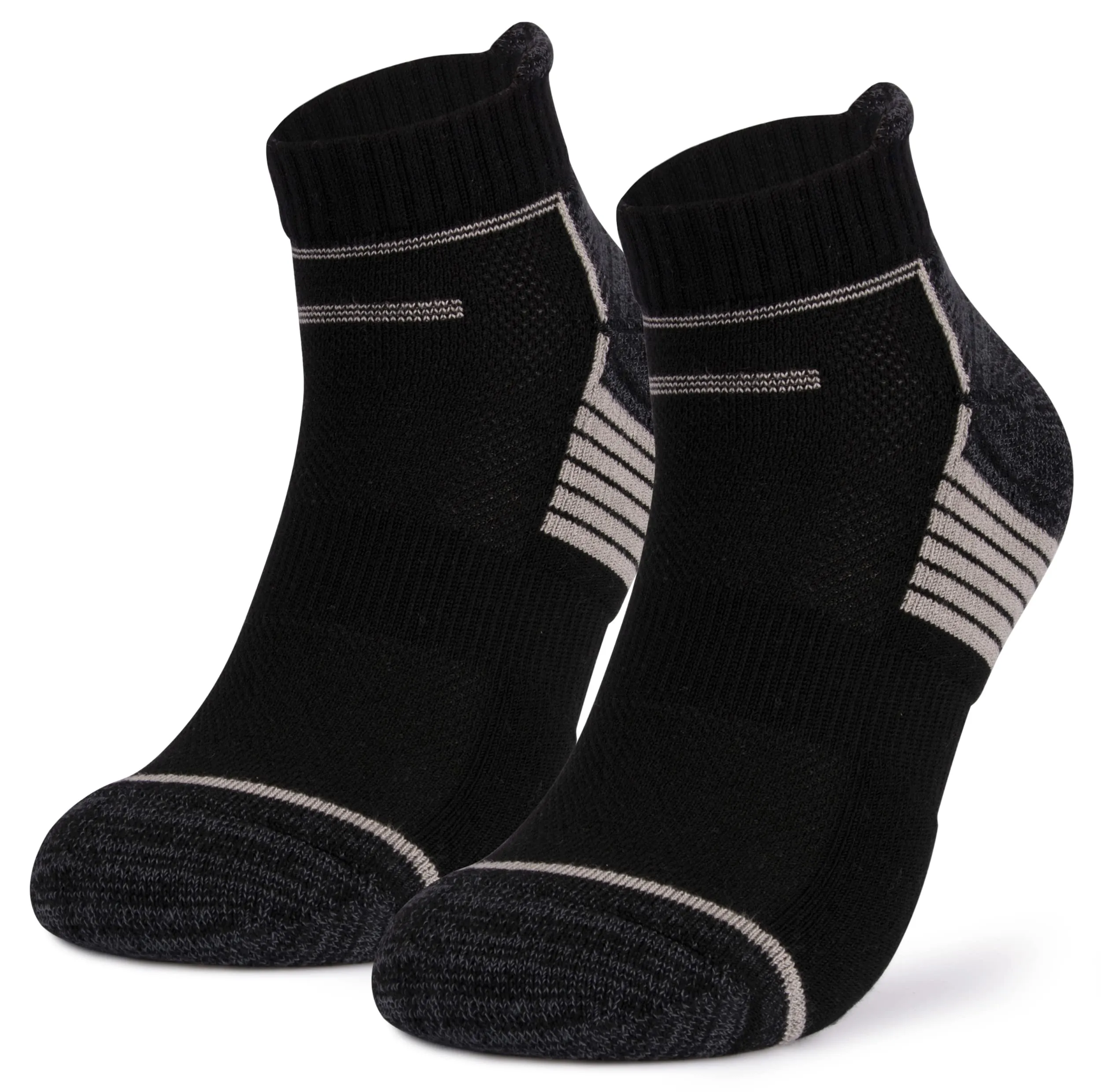 Mush Bamboo Performance Socks for Men || Sports & Casual Wear Ultra Soft, Anti Odor, Breathable Ankle Length Pack of 3 UK Size 6-10 (Black, Dark Grey, Navy Blue & Dark Grey, Navy Blue, Light Grey, 6)