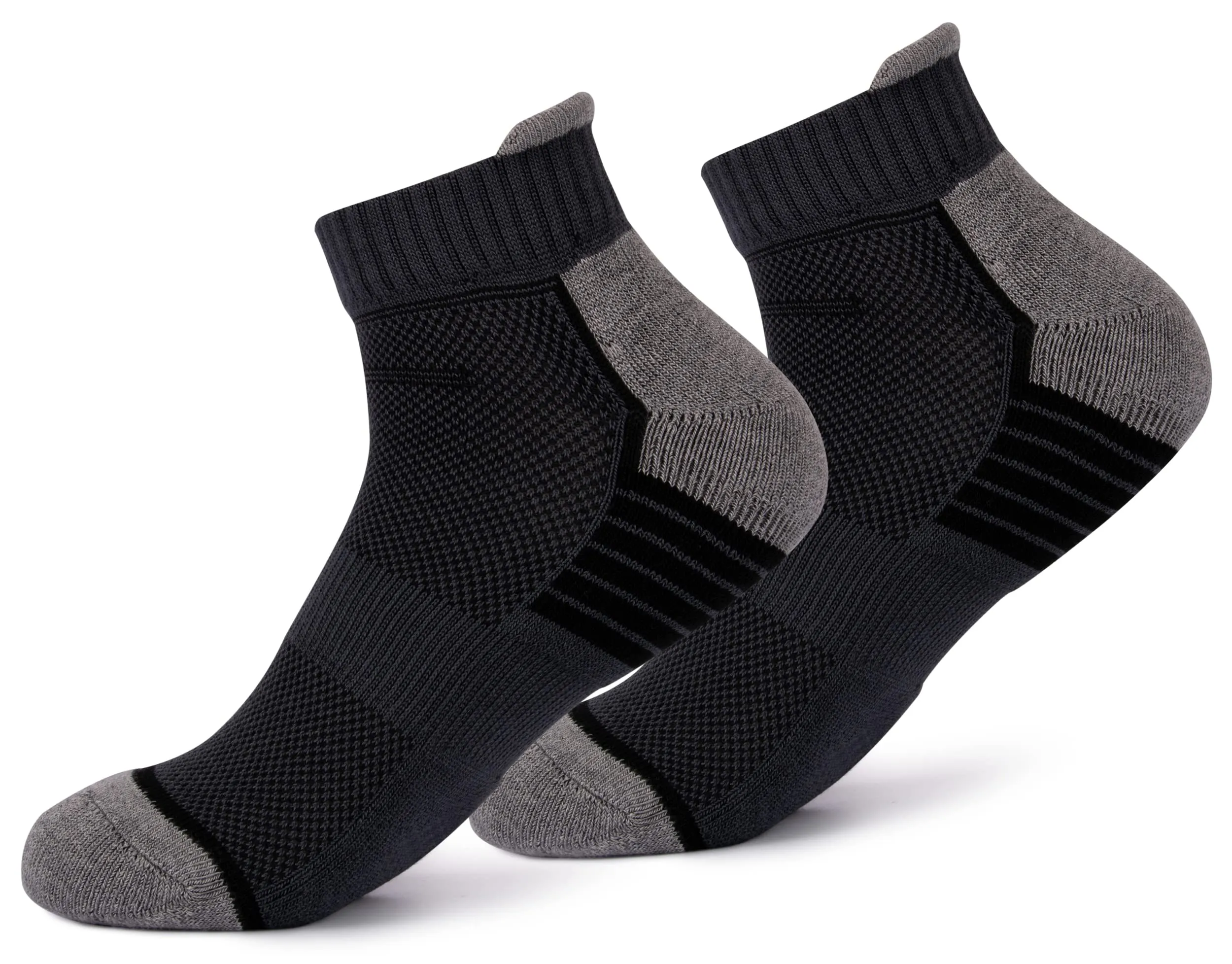 Mush Bamboo Performance Socks for Men || Sports & Casual Wear Ultra Soft, Anti Odor, Breathable Ankle Length Pack of 3 UK Size 6-10 (Grey, 3)