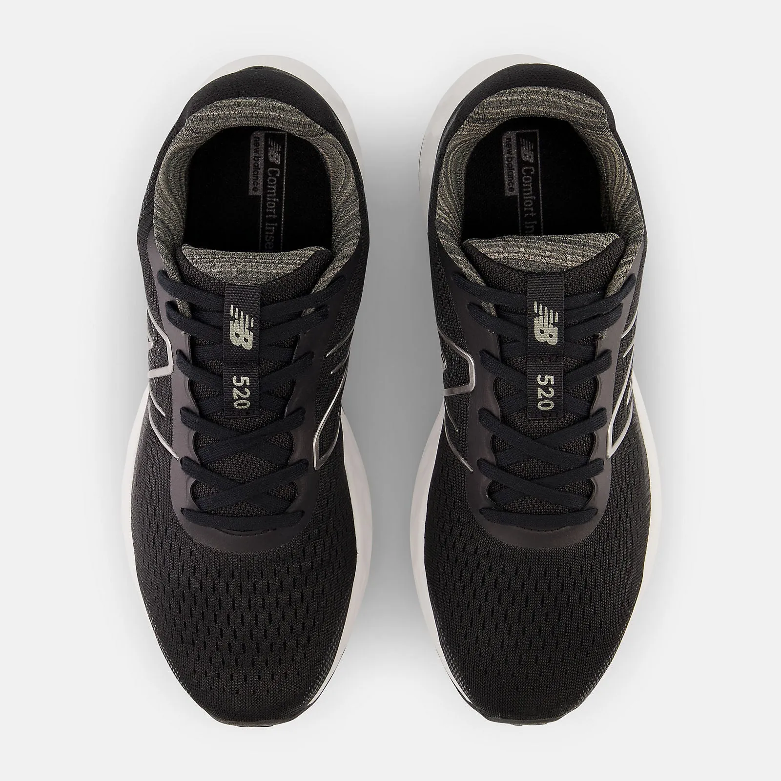 New Balance 520 v8 (2E) - Mens - Black/White