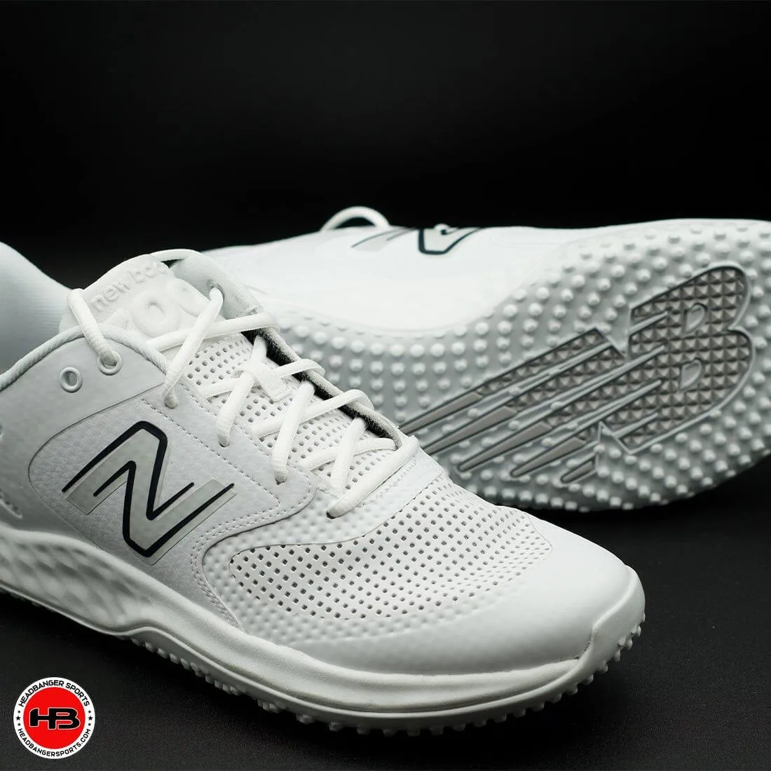 New Balance Fresh Foam 3000 v6 (White & White) Turf Trainer: T3000SW6