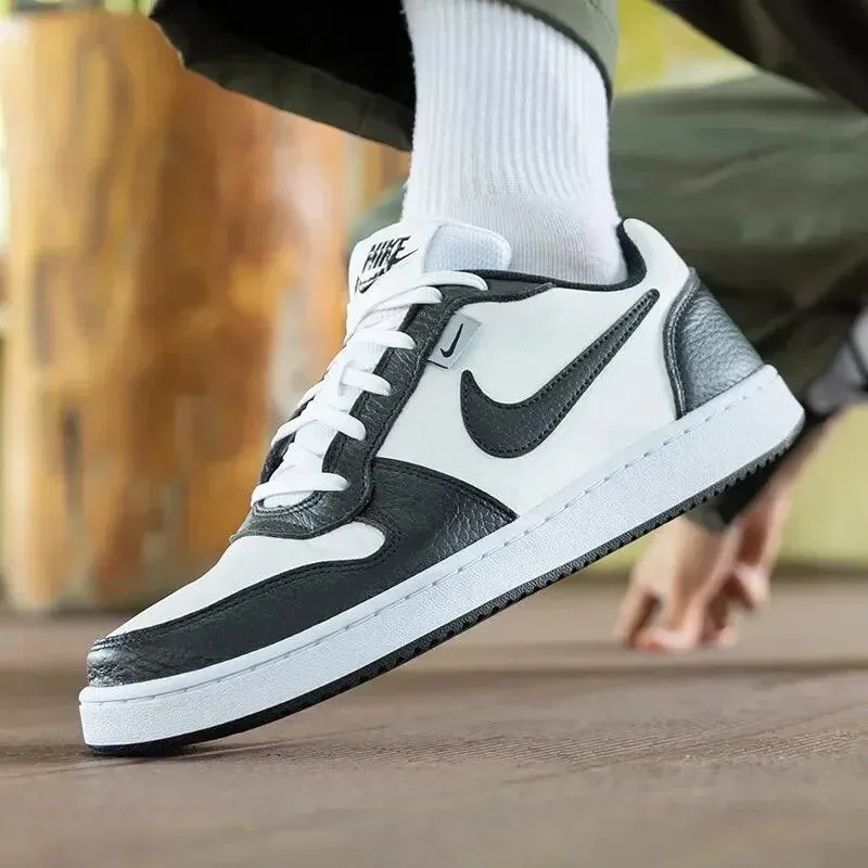 Nike EBERNON low prm “white and black” sports and leisure comfortable retro hundred low-top board shoes for men